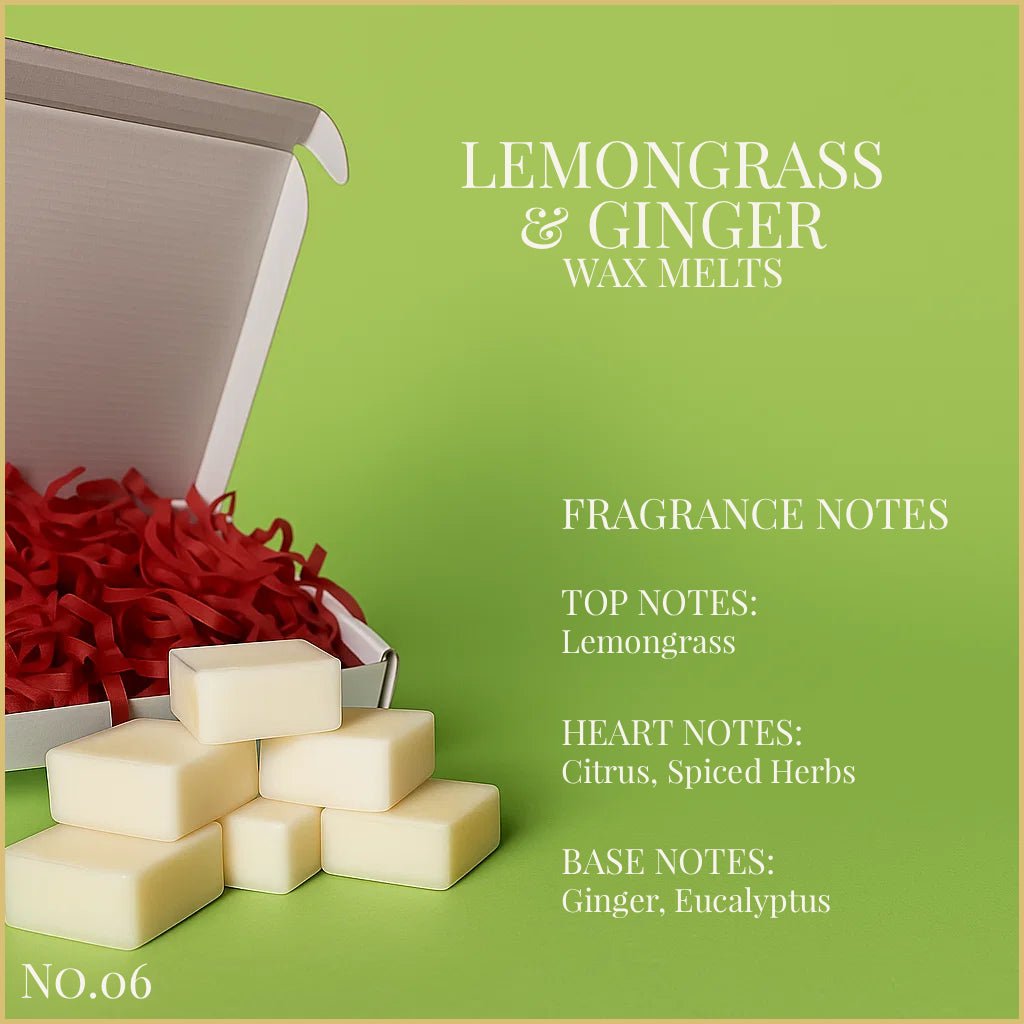 Lemongrass & Ginger - Wax Melts 65g - Wax Melts - Souvant Fragrance Co