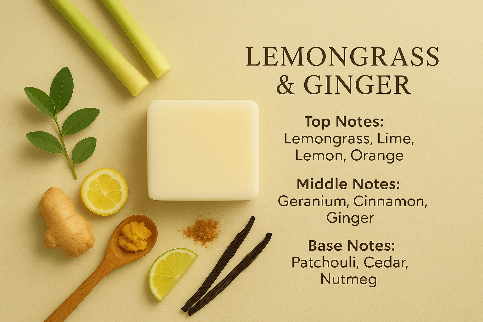 Lemongrass & Ginger - Wax Melts 65g - Wax Melts - Souvant Fragrance Co