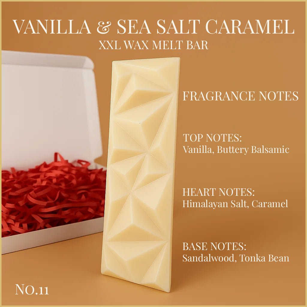 Vanilla & Sea Salt Caramel - XXL Wax Melt Bar 100g - XXL Wax Melt Bar - Souvant Fragrance Co